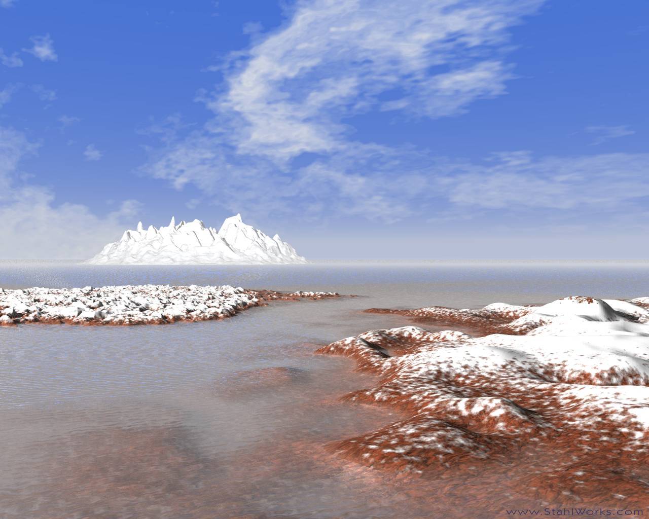 Red Stone Coast, Free Desktop Wallpaper, 1280x1024 resolution
