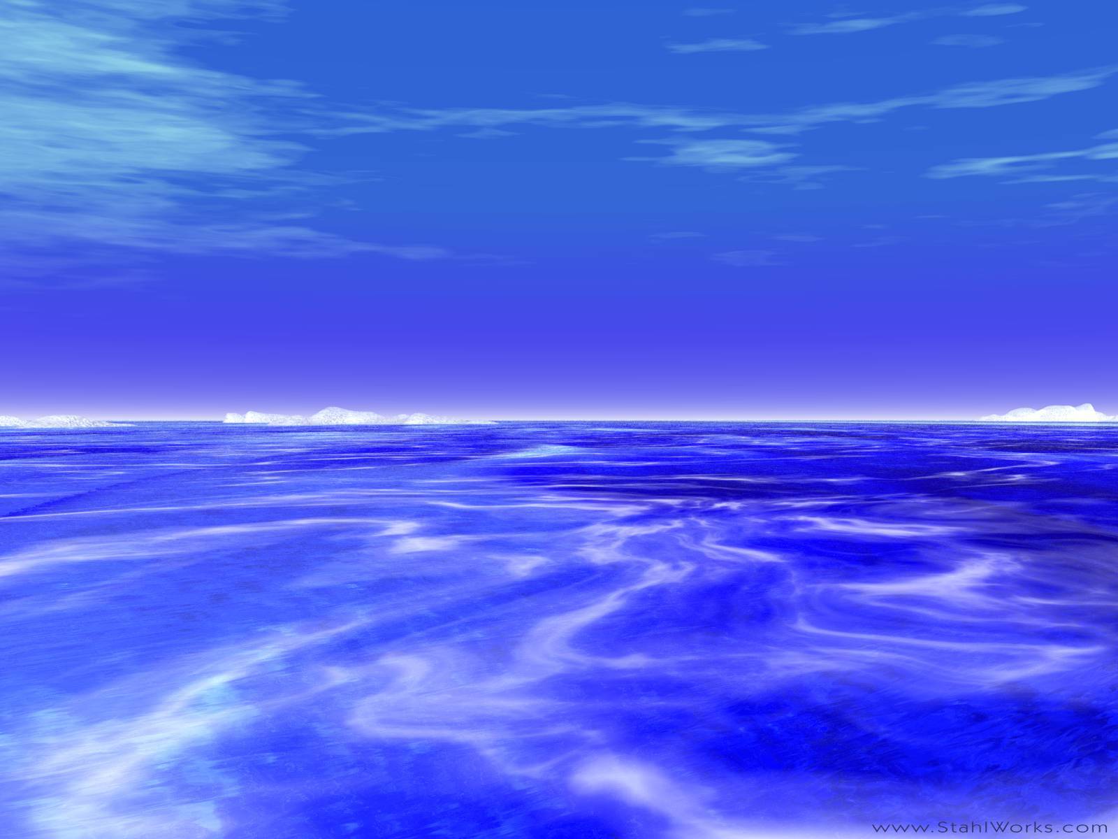 Free Desktop Wallpapers: Deep Blue Icescape, 1600x1200 resolution