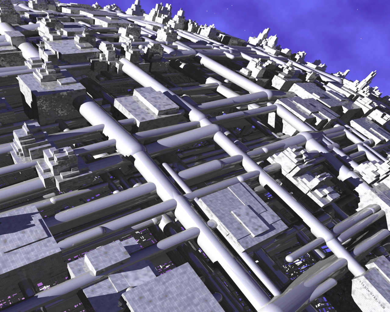 City In Space, Free Desktop Wallpaper, 1280x1024 resolution