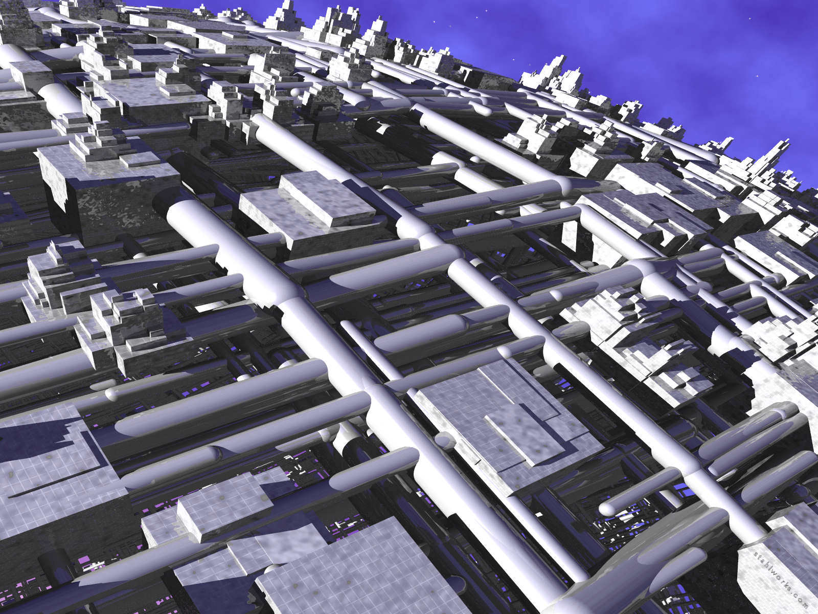 City In Space, Free Desktop Wallpaper, 1600x1200 resolution