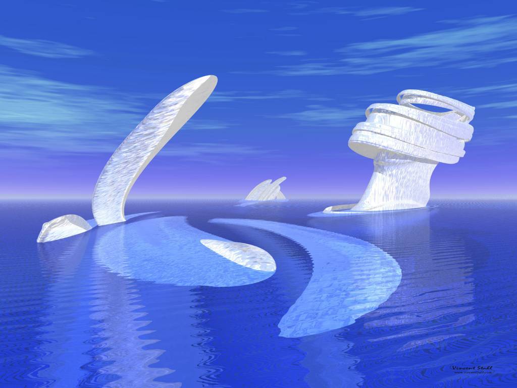 Icebergs, desktop wallpaper