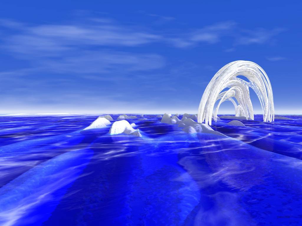 Blue Ice Cave, desktop wallpaper