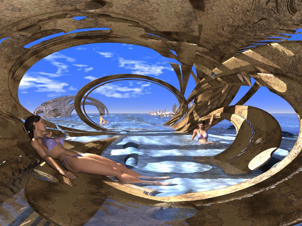 Hyper Cave Beach, desktop wallpaper