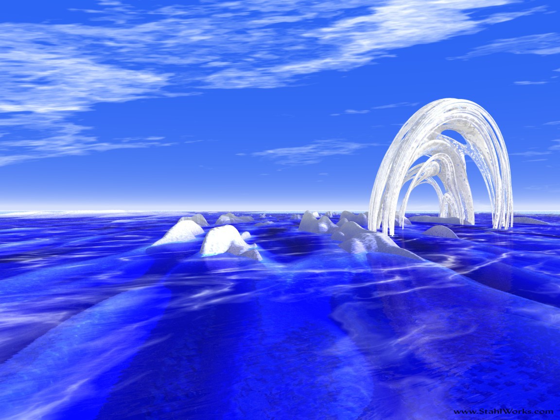 Blue Ice Cave, Free Desktop Wallpaper, 1152x864 resolution