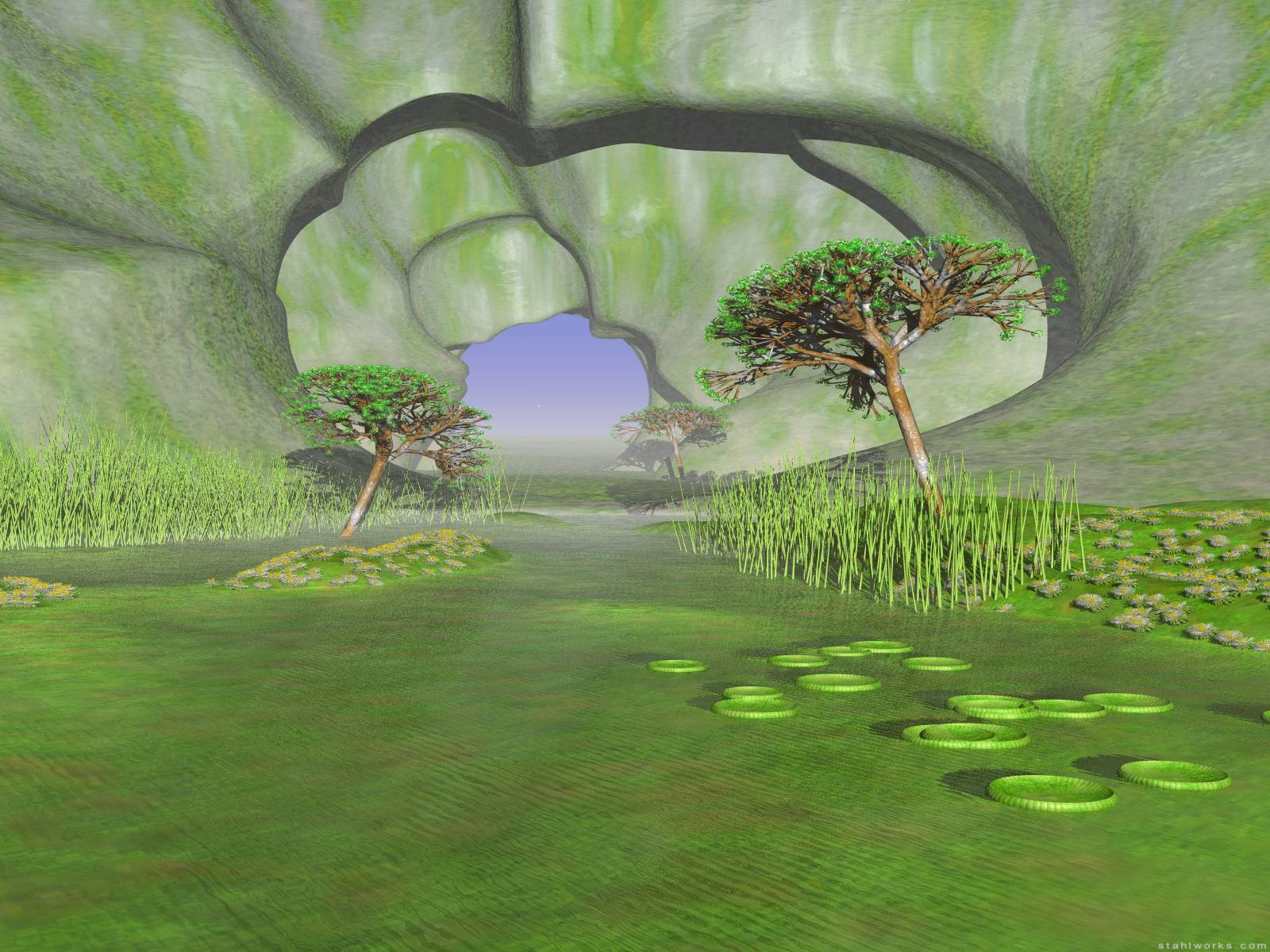 Green Waters Cave, Free Desktop Wallpaper, 1600x1200 resolution
