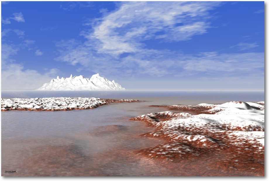 Silent Ice Coast - Digital artwork