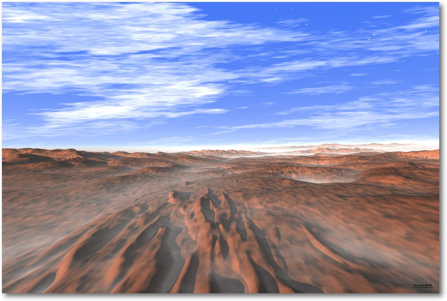 Red Mars Landscape - Digital artwork