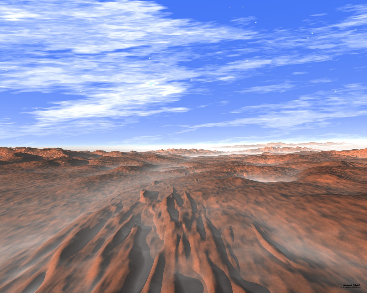 Red Mars Landscape - Desktop wallpaper