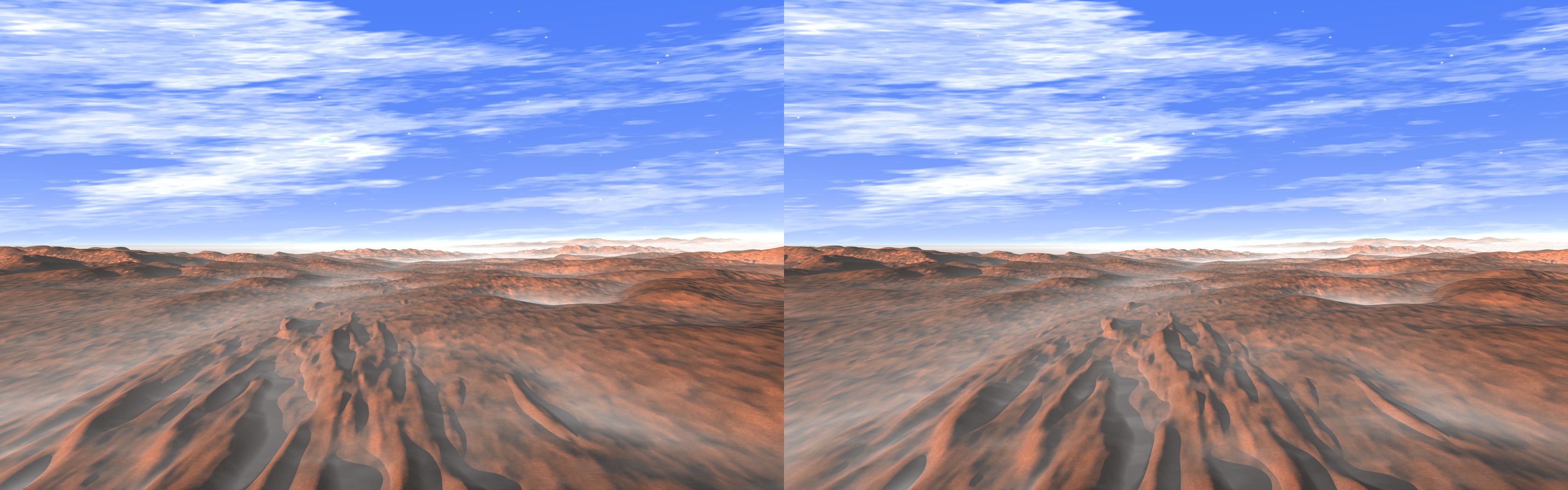 Red Mars Landscape - 3D stereo JPS image