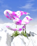 Ice Orchids mobile phone background 128x160