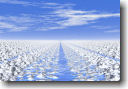 Cyan Ice Path photoprint